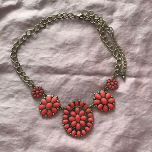 Coral and gold necklace